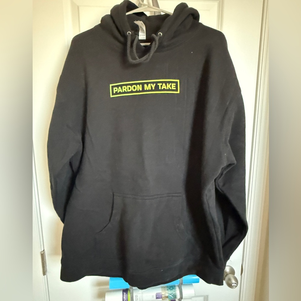 Black Hoodie with Yellow Text